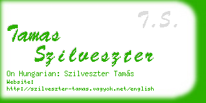 tamas szilveszter business card